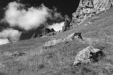 Monte Alto, forcella dei Negher, in b&w
