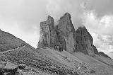 Tre cime di Lavaredo in b&w